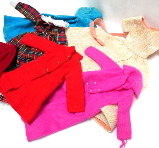 Vintage 60's & 70's LOT of Uniquely Designed Cloned and Homemade Barbie Style Doll Clothing