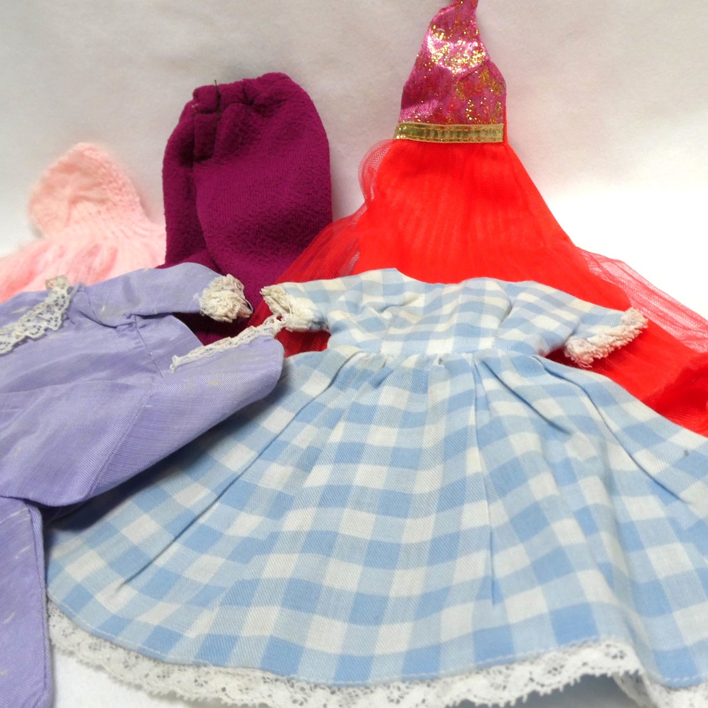 LOT #1 of 1960's Vintage CLONE and MOMMY-MADE Doll Clothing For Barbie