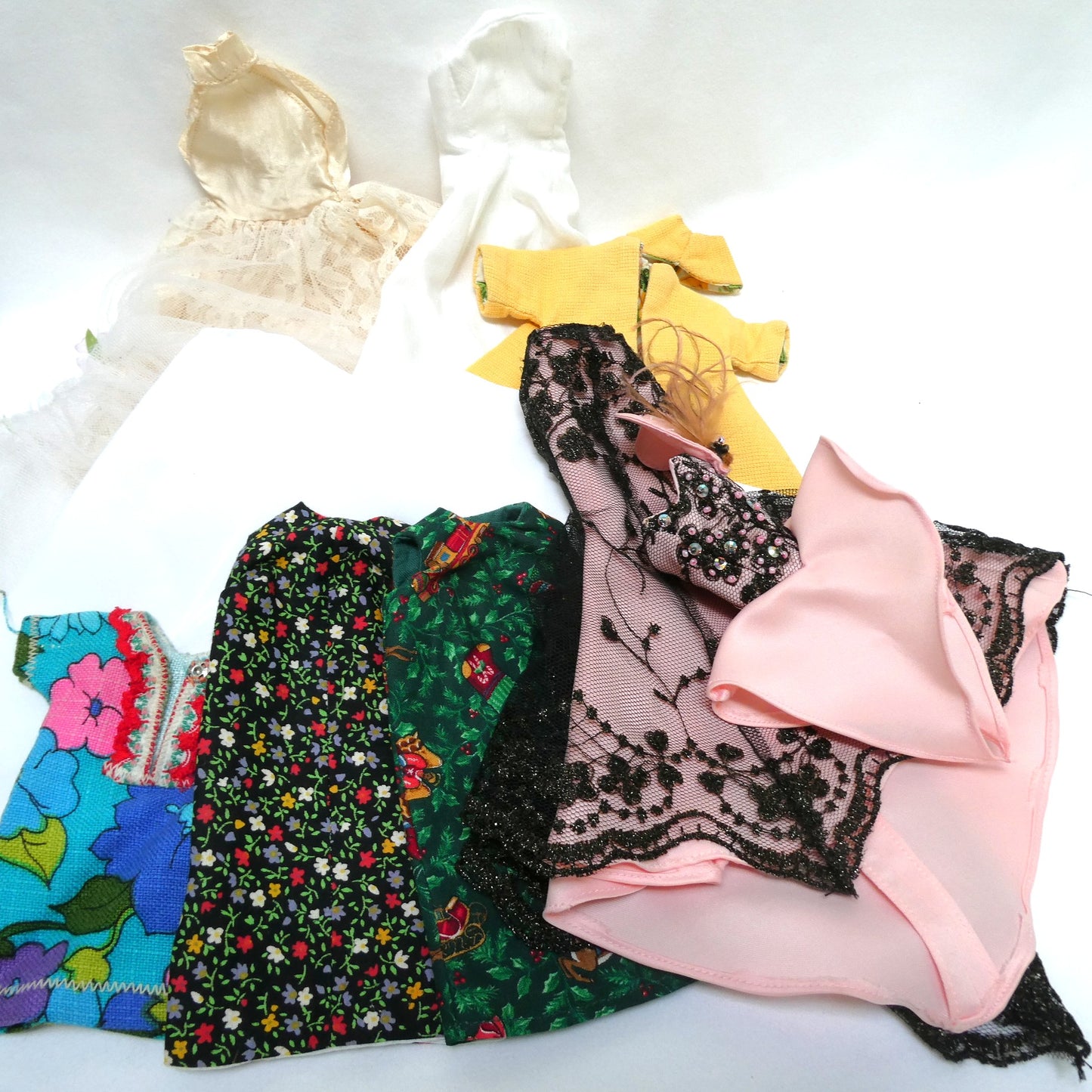 LOT #2 of 1960's Vintage CLONE and MOMMY-MADE Doll Clothing For Barbie