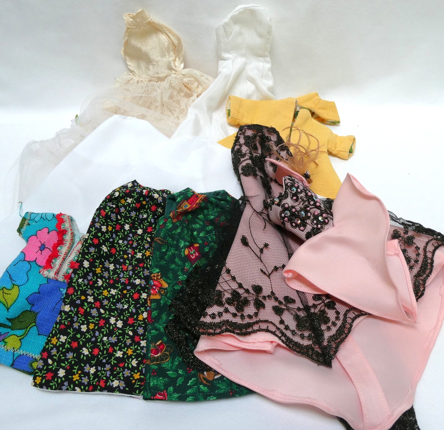 LOT #2 of 1960's Vintage CLONE and MOMMY-MADE Doll Clothing For Barbie