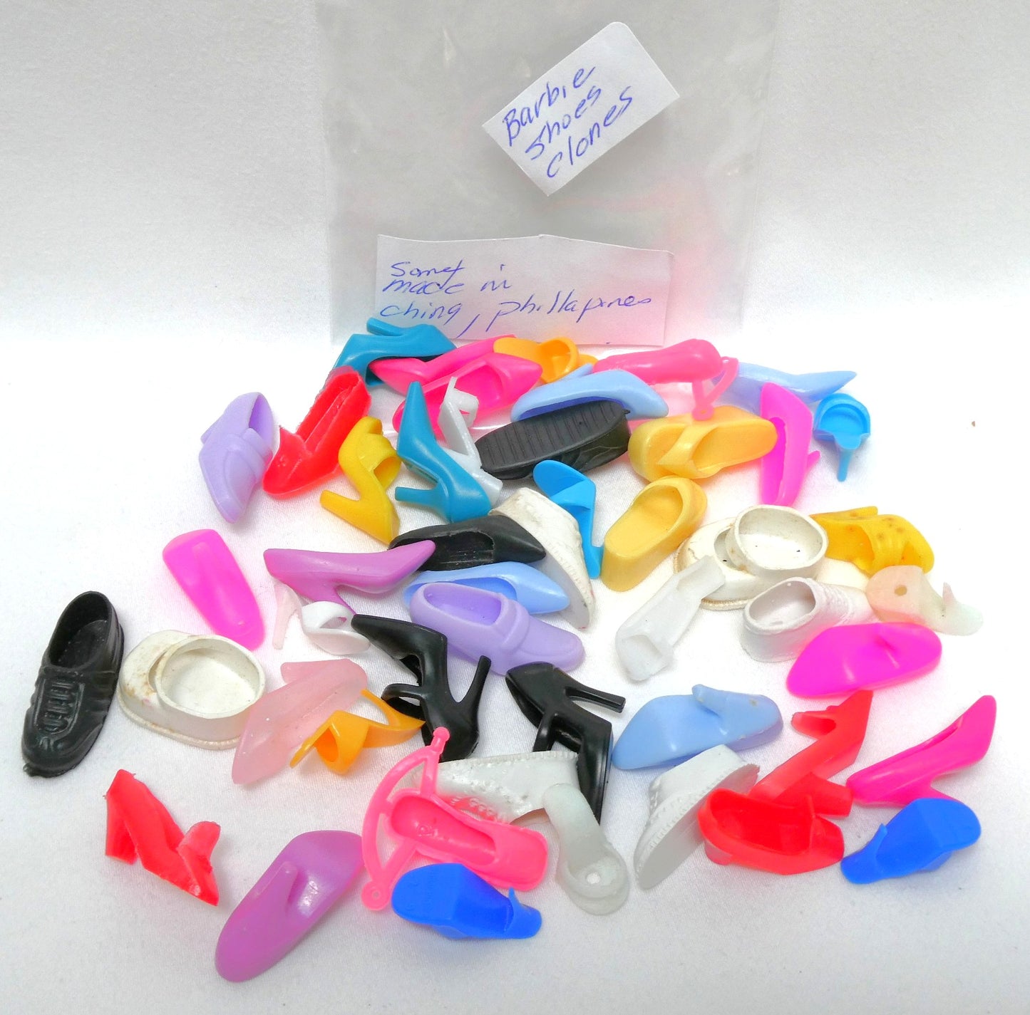 Large Vintage LOT Collection of 1960's Barbie Cloned Doll SHOES, SHOES and more SHOES!