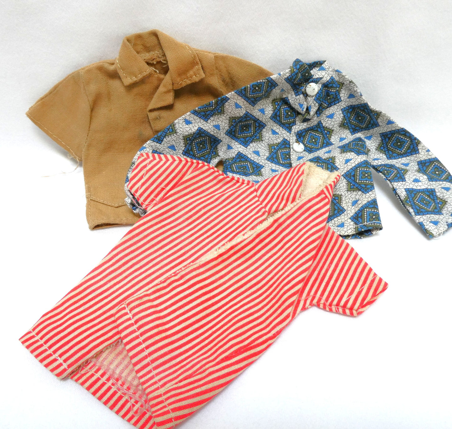 Vintage Rare Barbie Ken HTF Brownette Reproduction Brown Flocked Hair dressed in the 1960s original striped shirt and red bottoms...AND MORE!