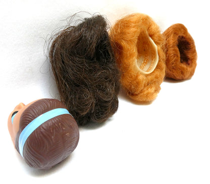 Vintage Original 1963 'Fashion Queen' BARBIE HEAD ONLY, Featuring the iconic blue headband and molded brown hair...PLUS 3 BONUS WIGS!