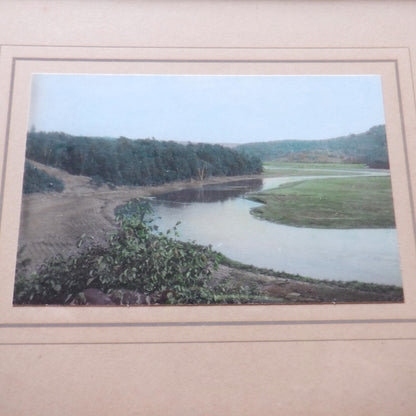 A Small Vintage Hand-Tinted B&W East Coast Photograph: 'BEND IN THE RIVER'