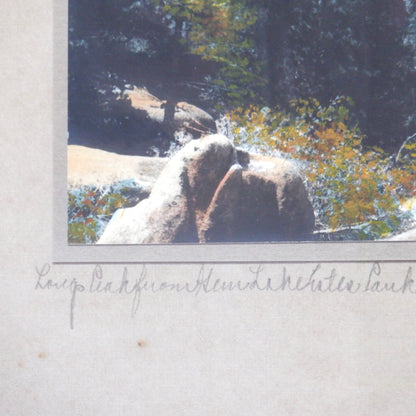 Antique Hand-Tinted Photograph by H. L. STANDLEY: "Longs Peak from Gem Lake Crater Park Colorado"