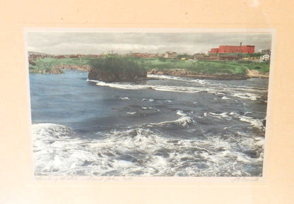 Antique Hand-Tinted Photograph by F.E. Garrett: SWIRLING WATER, SAINT JOHN, New Brunswick, Canada