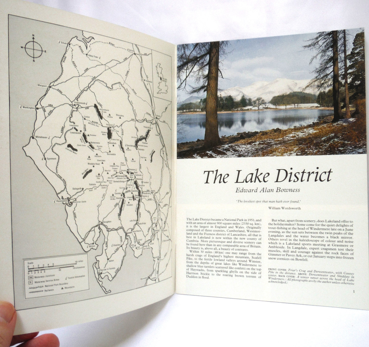 THE LAKE DISTRICT: A Pitkin Pictorial Visitor Guide to Britain's Lake District National Park Area, by Edward Alan Bowness (1978 1st Ed.)