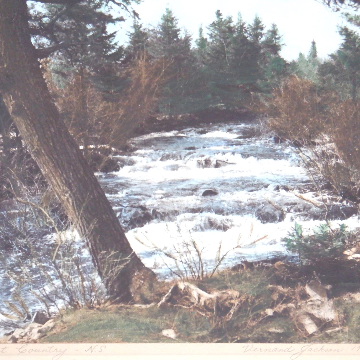 Vintage Hand-Tinted Photograph by Vernand Jackson: 'TROUT COUNTRY, NOVA SCOTIA'