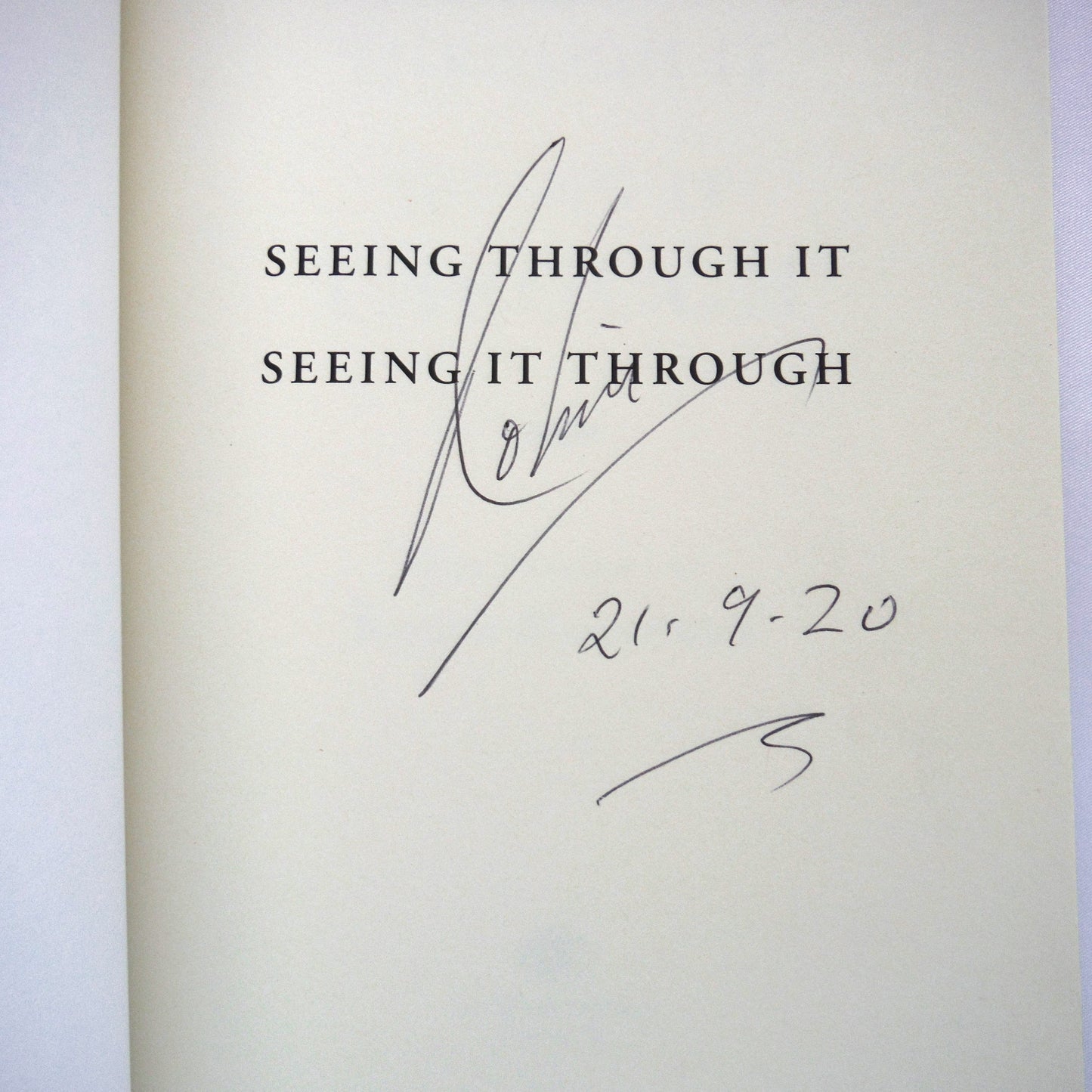 SEEING THROUGH IT, SEEING IT THROUGH, Short Stories by Robin Molineux (1st Ed. SIGNED)