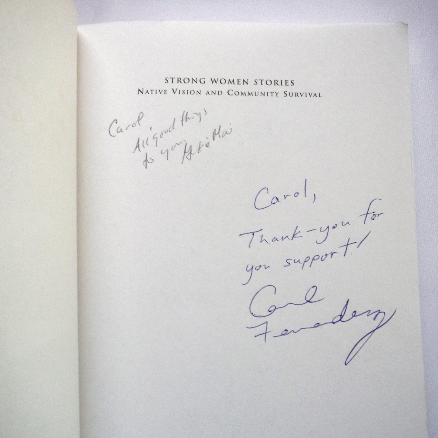 STRONG WOMEN STORIES, Native Vision and Community Survival, Edited by Kim Anderson & Bonita Lawrence (1st Ed. SIGNED)
