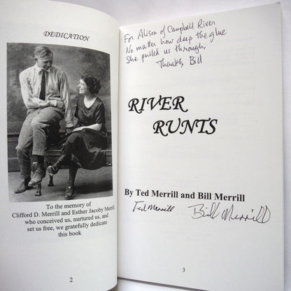 RIVER RUNTS, Memoirs by Ted Merrill & Bill Merrill (2005 SIGNED)