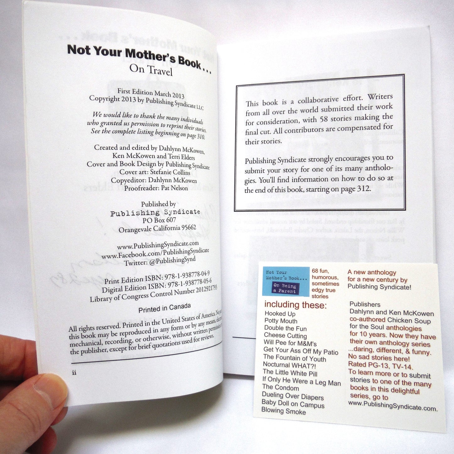 NOT YOUR MOTHER'S BOOK…ON TRAVEL, A Collection of Stories from People Like You, by Dahlynn McKowen, Ken McKowen and Terri Elders (1st Ed. SIGNED)