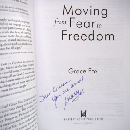 MOVING FROM FEAR TO FREEDOM, A Woman's Guide to Peace in Every Situation, by Grace Fox (1st Ed. SIGNED)