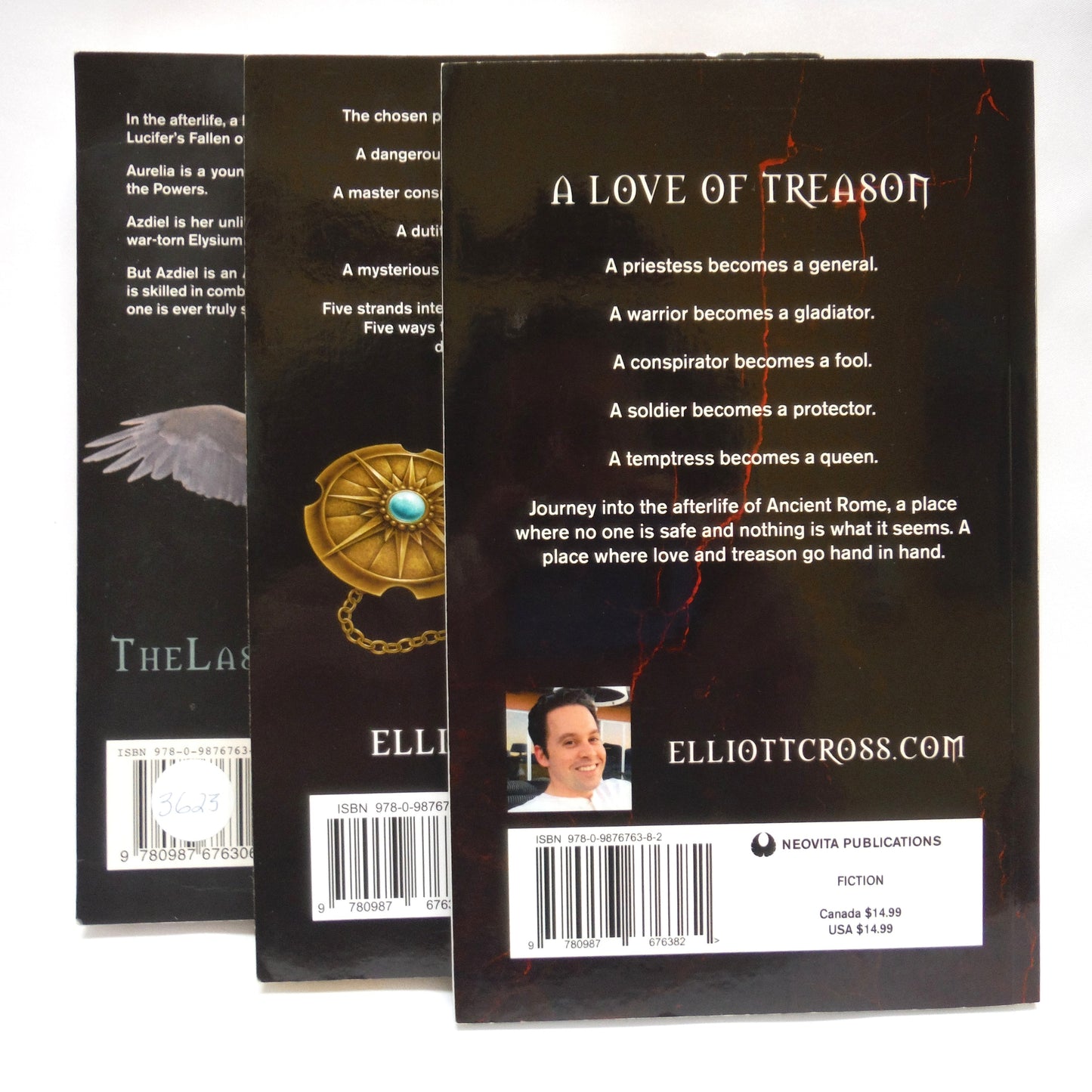 THE LAST ARCHANGEL, Part I, II, and III, A Trio of Books by Elliott Cross, with BONUS Archangel IV Rare Postcard Included! (1st Ed. SIGNED)