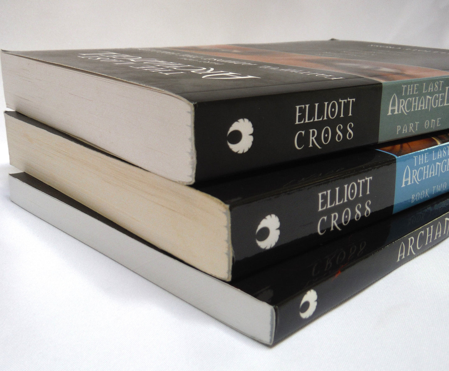 THE LAST ARCHANGEL, Part I, II, and III, A Trio of Books by Elliott Cross, with BONUS Archangel IV Rare Postcard Included! (1st Ed. SIGNED)