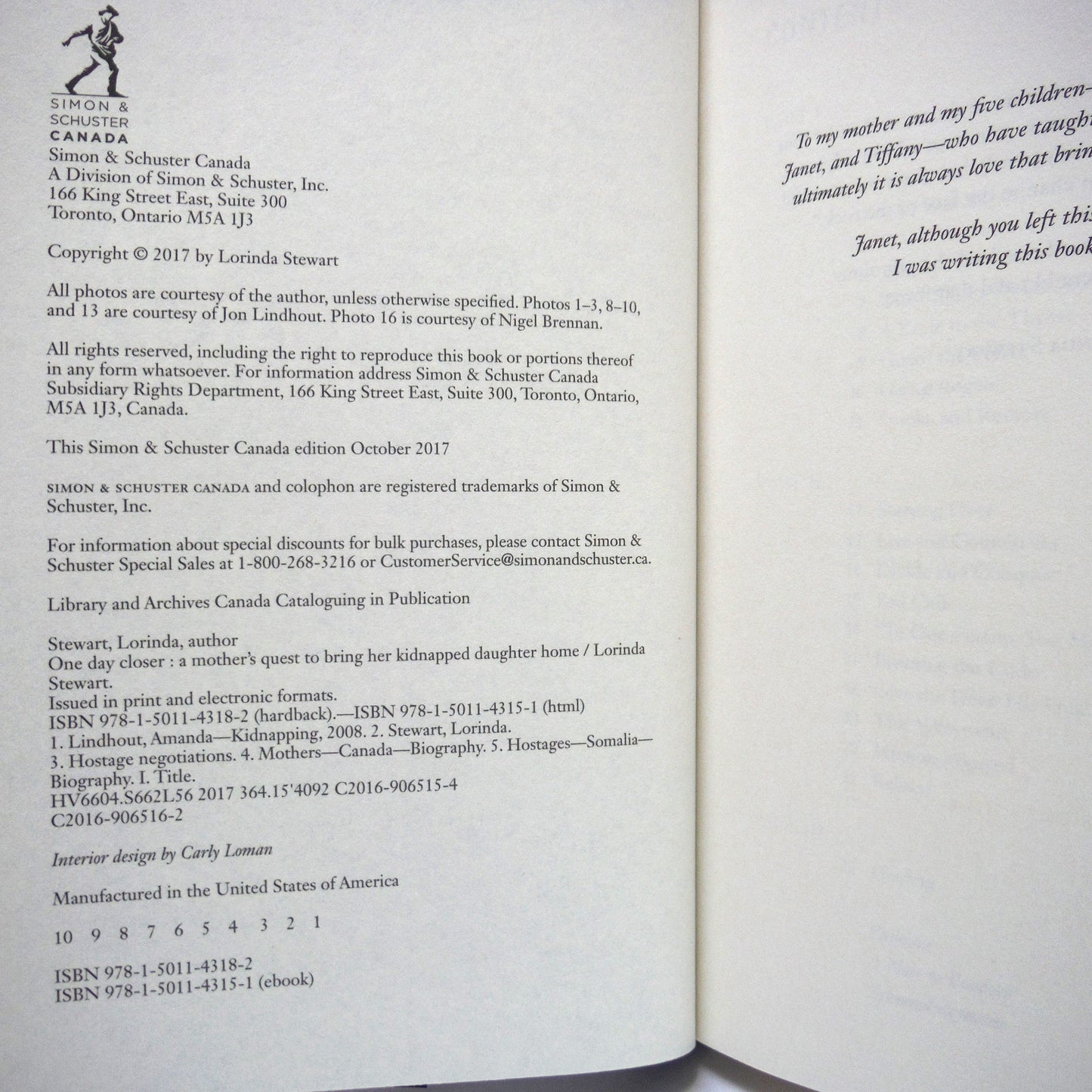 ONE DAY CLOSER, A Mother's Quest to Bring Her Kidnapped Daughter Home, by Lorinda Stewart (1st Ed. SIGNED)