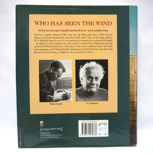 WHO HAS SEEN THE WIND, The Hardcover Illustrated Edition by W.O. Mitchell and William Kurelek, 1991
