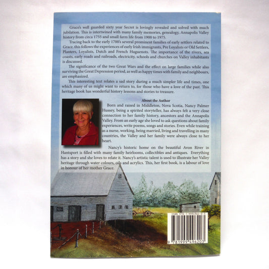 GRACE'S SECRET, Annapolis Valley History and Family Memoirs by Nancy Palmer Hussey (1st Ed. SIGNED)