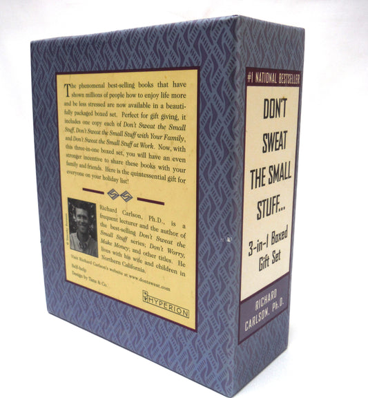 DON'T SWEAT THE SMALL STUFF, The Three-Volume Slipcase Set by Richard Carlson, Ph.D. (1998 1st Ed.)