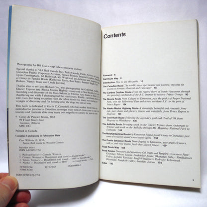 SCENIC RAIL GUIDE TO WESTERN CANADA, with Connecting Road Routes, by Bill Coo (1982 1st Ed.)