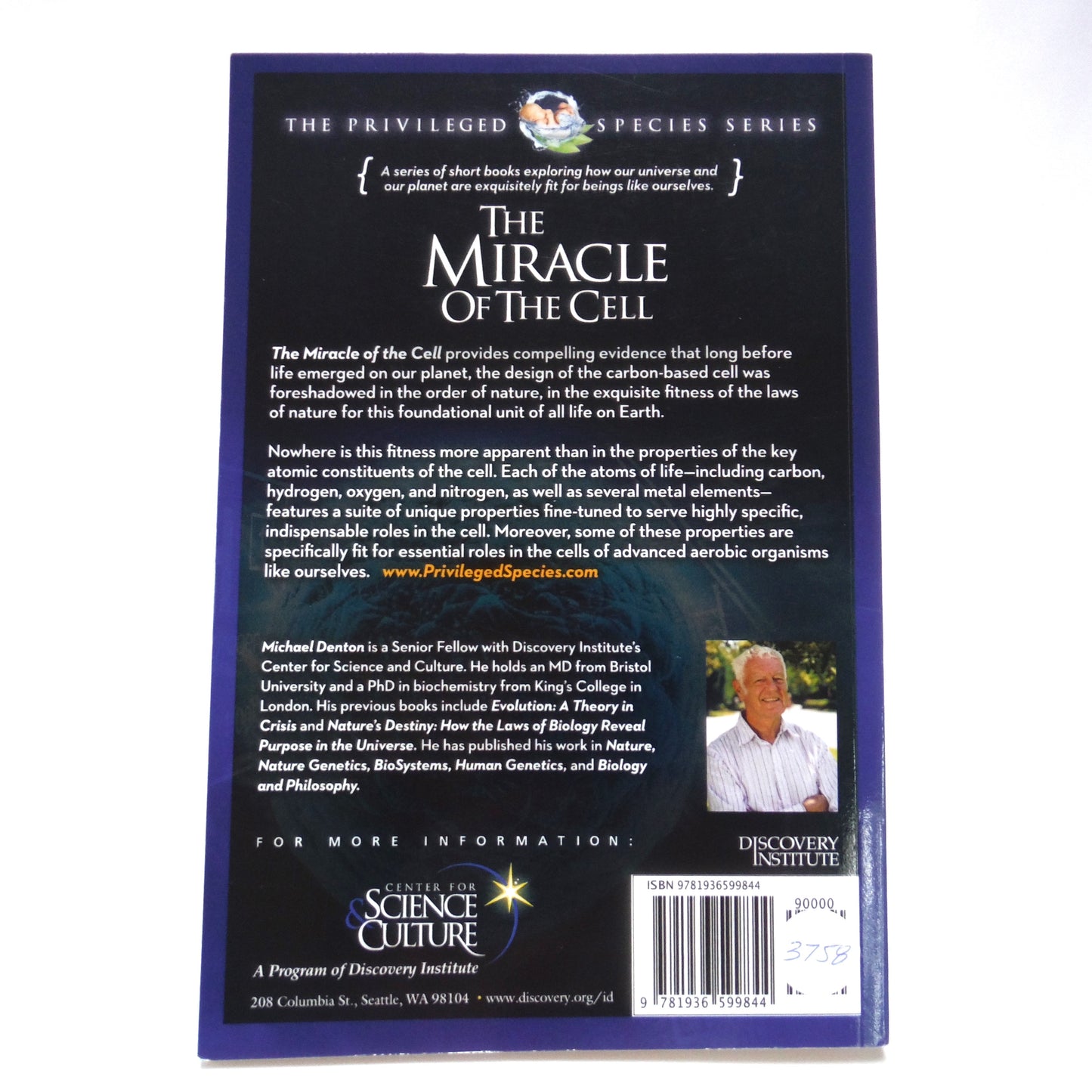 THE MIRACLE OF THE CELL, by Michael Denton (2020 1st Ed.)