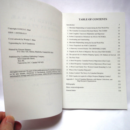 CONCEIVED IN WAR, BORN IN PEACE, Canada's Deep Sea Merchant Marine, by S.C. Heal (1992 1st Ed.)