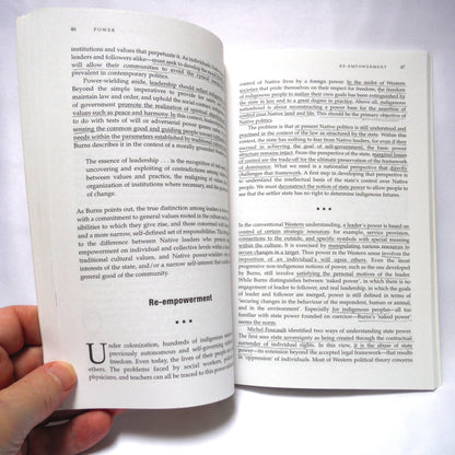 PEACE, POWER, RIGHTEOUSNESS: an Indigenous Manifesto, by Taiaiake Alfred  (1999 1st Ed.)