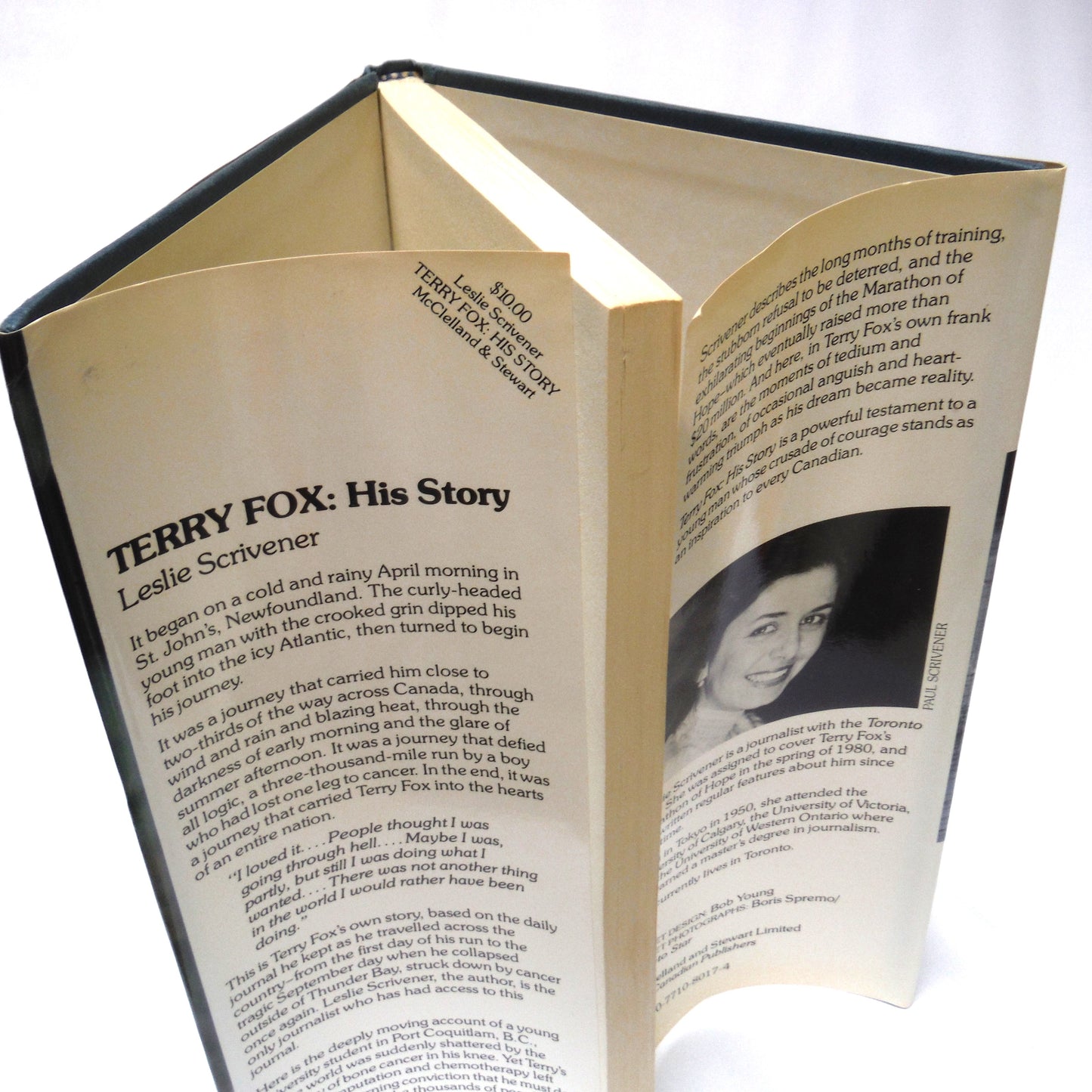 TERRY FOX, HIS STORY by Leslie Scrivener (1981 1st Ed.)