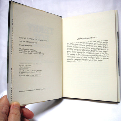 TERRY FOX, HIS STORY by Leslie Scrivener (1981 1st Ed.)