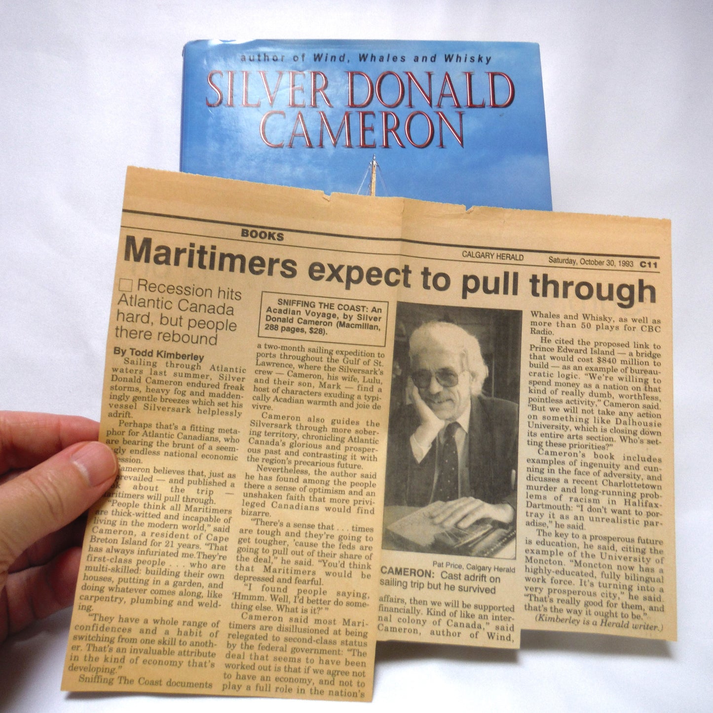 SNIFFING THE COAST, An Acadian Voyage, by Silver Donald Cameron (1993 1st Ed.)