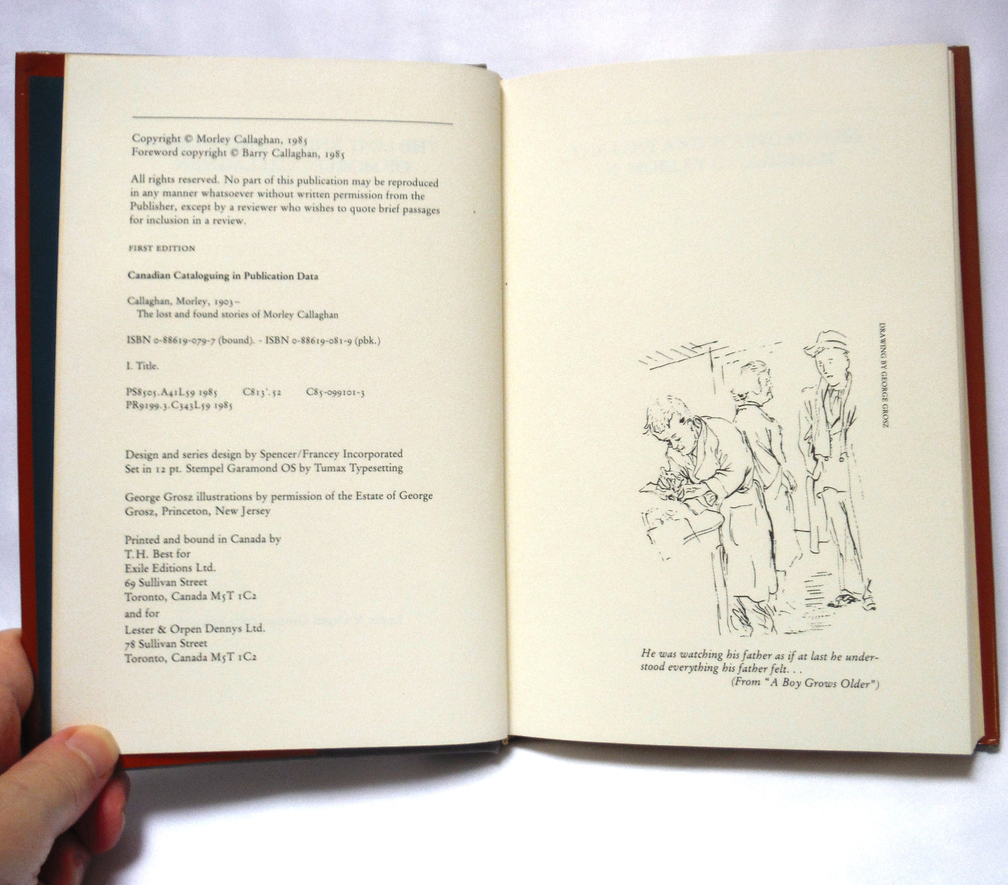 THE LOST AND FOUND STORIES OF MORLEY CALLAGHAN, by Morley Callaghan (1985 1st Ed.)