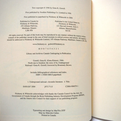 NORTH STAR TO FREEDOM: The Story of the Underground Railroad, by Gena K. Gorrell (2004 1st Ed.)