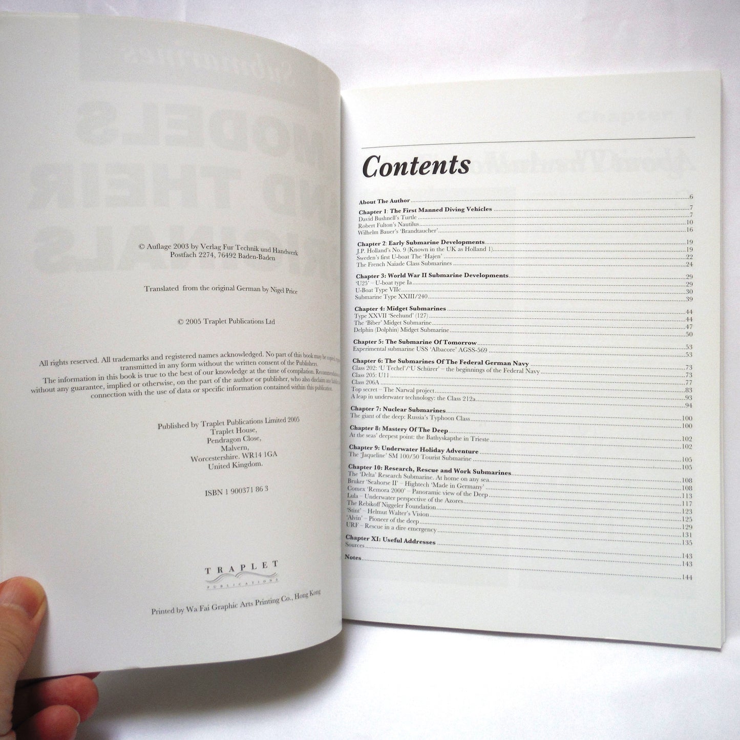 SUBMARINES, MODELS AND THEIR ORIGINALS, The Modeller's World by Carsten Heintze (2005 1st Ed.)