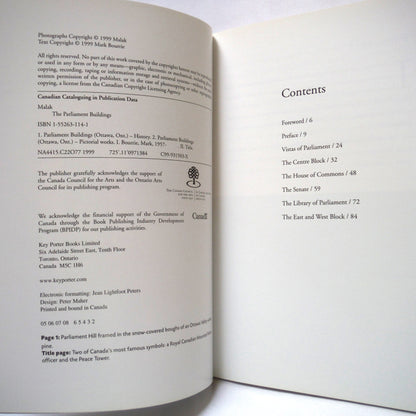 THE PARLIAMENT BUILDINGS, Photography by Malak, Preface by Mark Bourrie (1999 1st Ed.)
