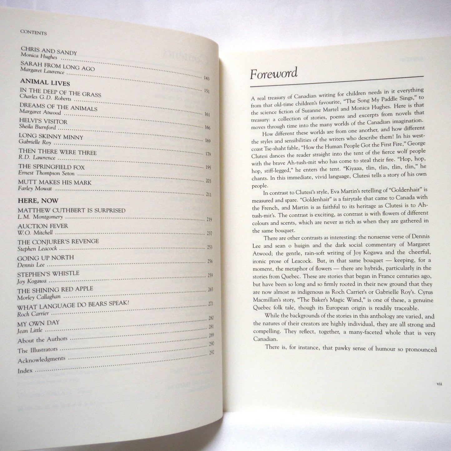 THE CANADIAN CHILDREN'S TREASURY, A Key Porter Book with Forward by Janet Lunn, 1994