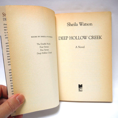 DEEP HOLLOW CREEK, A Novel by Sheila Watson (1992 1st Ed.)