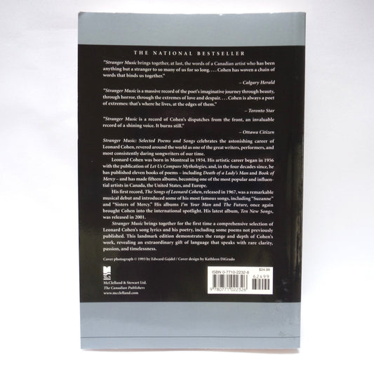 STRANGER MUSIC, Selected Poems and Songs by Leonard Cohen (1994 1st Ed.)