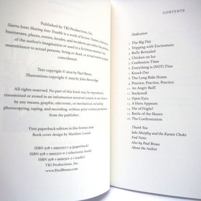SIARRA JONES SKATING INTO TROUBLE: A Young Reader Story by Paul Breau (2019 1st Ed.)