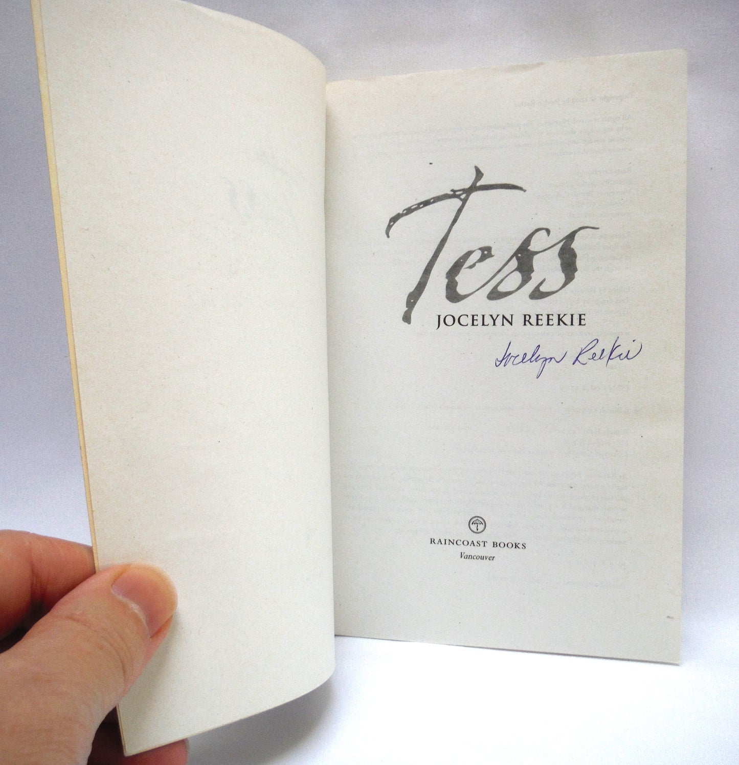 TESS, A Young Readers Adventure Novel by Jocelyn Reekie (1st Ed. SIGNED)