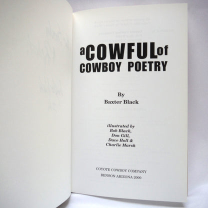 A COWFUL OF COWBOY POETRY, by Baxter Black (1st Ed. SIGNED)