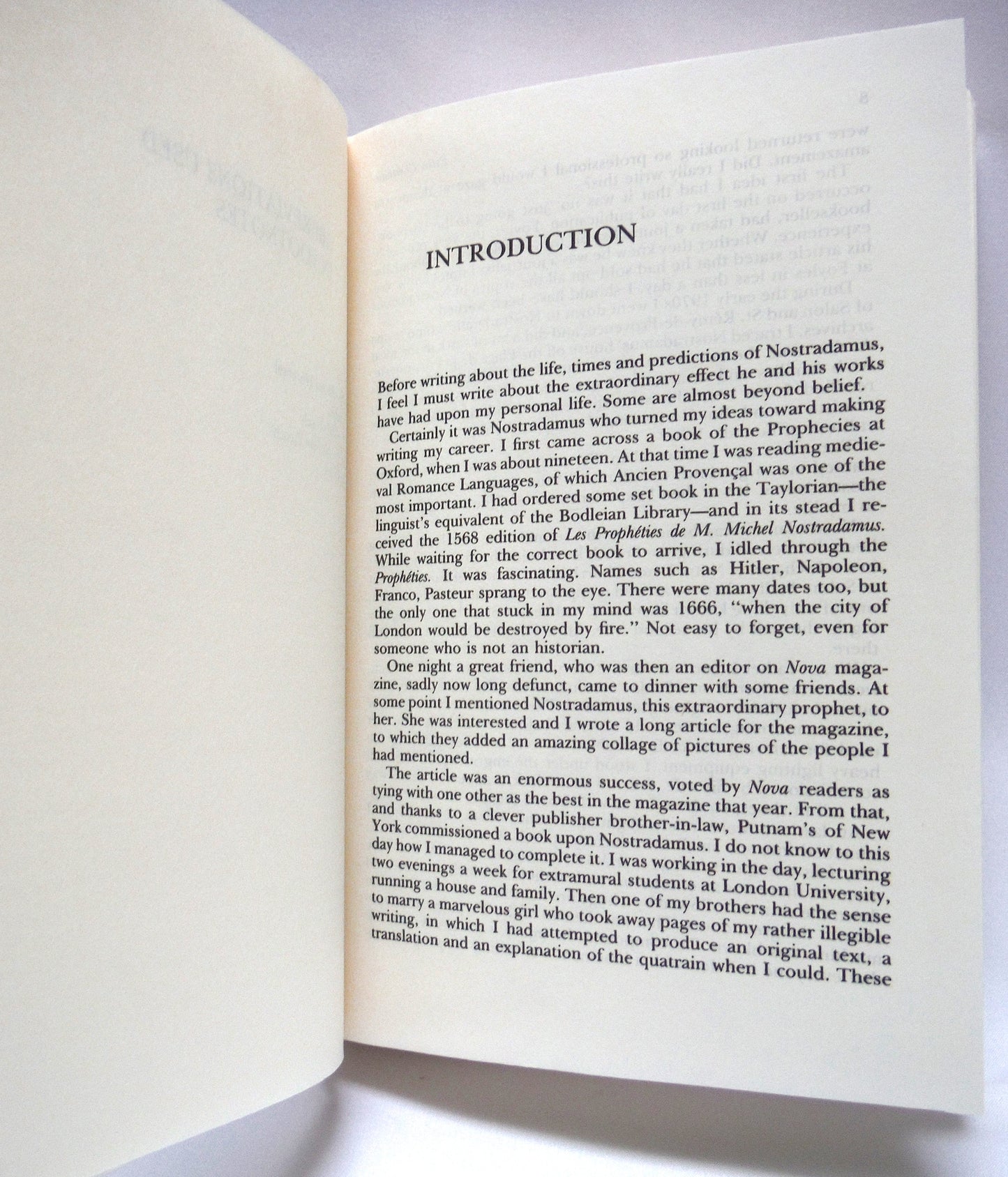 THE FINAL PROPHECIES OF NOSTRADAMUS, by Erika Cheetham (1989 1st Ed.)