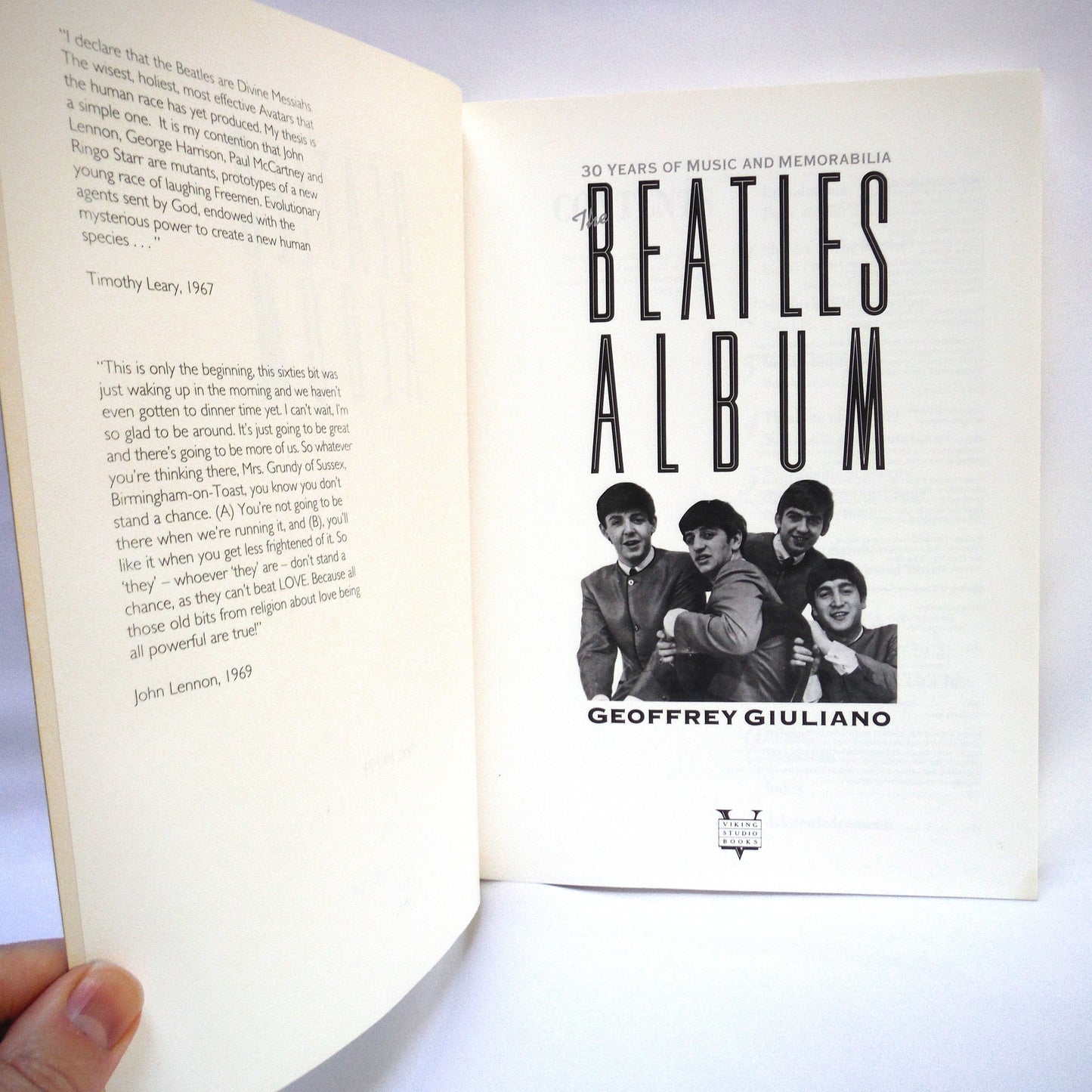 THE BEATLES ALBUM: 30 Years of Music and Memorabilia, by Geoffrey Giuliano (1991 1st Ed.)