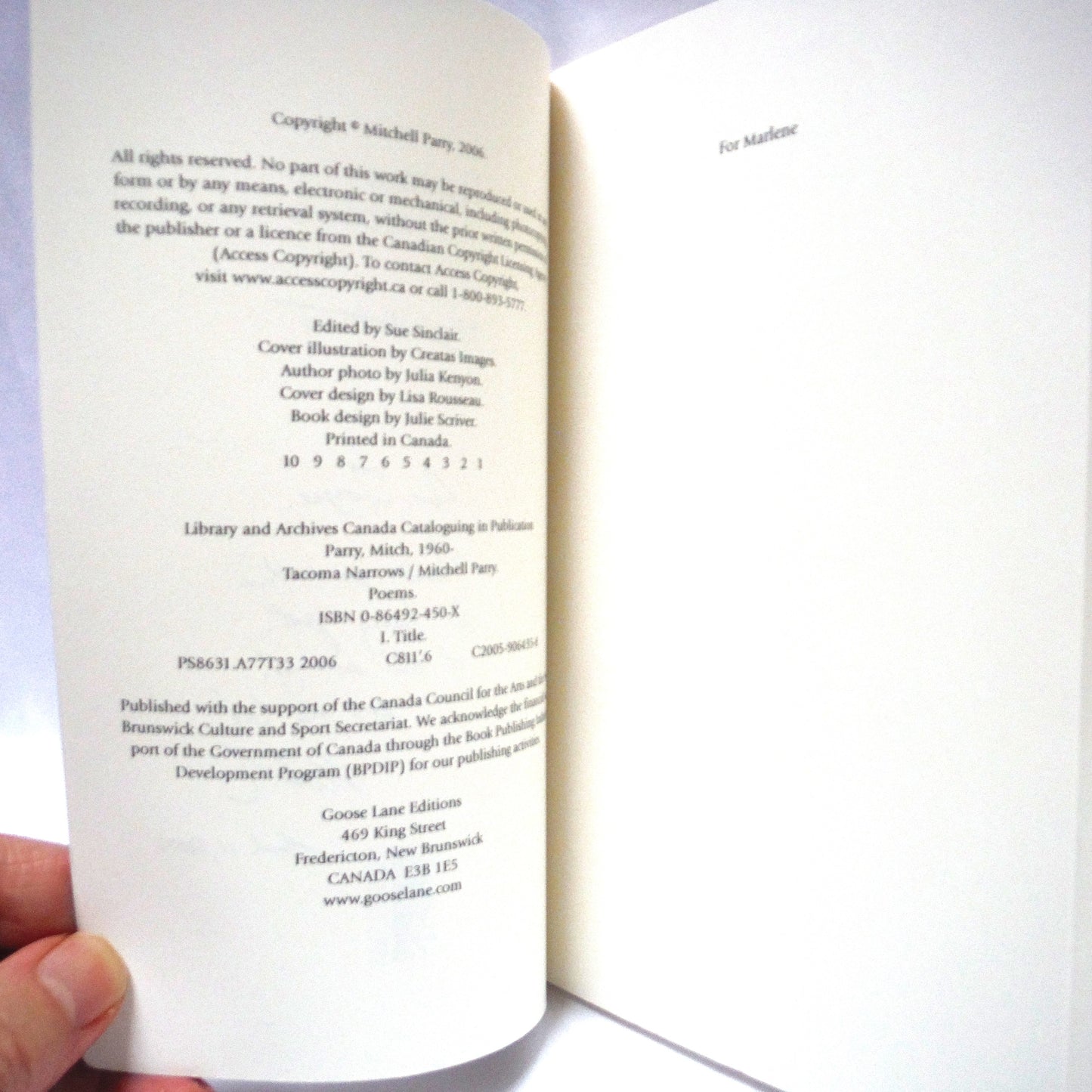 TACOMA NARROWS, Poetry by Mitchell Parry (1st Ed. SIGNED)