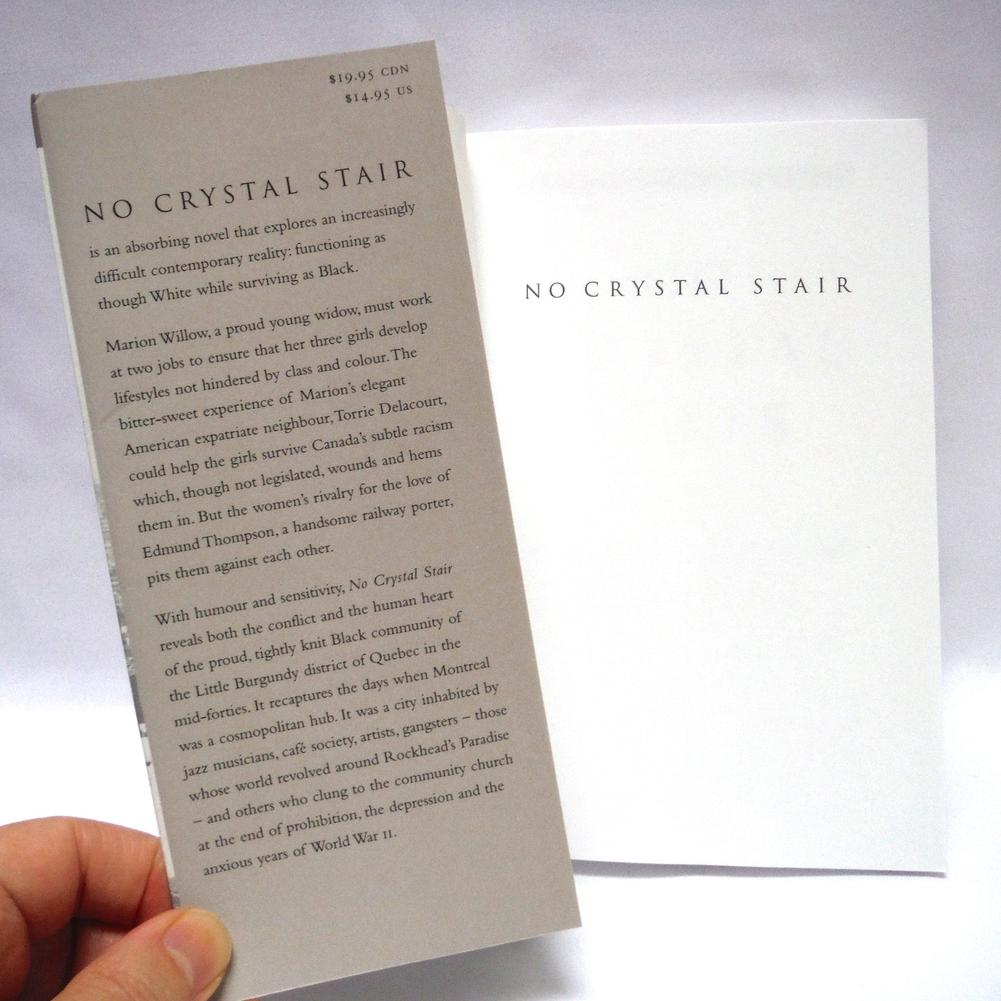 NO CRYSTAL STAIR, A Novel by Mairuth Sarsfield (1st Ed. SIGNED)