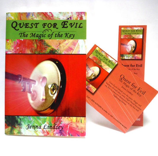 QUEST FOR EVIL, The Magic of the Key, A Young Adult Novel by Jenna Lindsey (1st Ed. SIGNED)