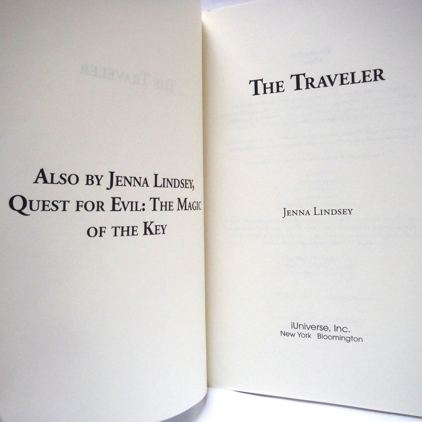 THE TRAVELER, A Young Adult Novel by Jenna Lindsey (2010 1st Ed.)
