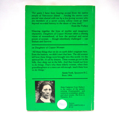 DAUGHTERS OF COPPER WOMAN, Stories by Anne Cameron (1st Ed. SIGNED)