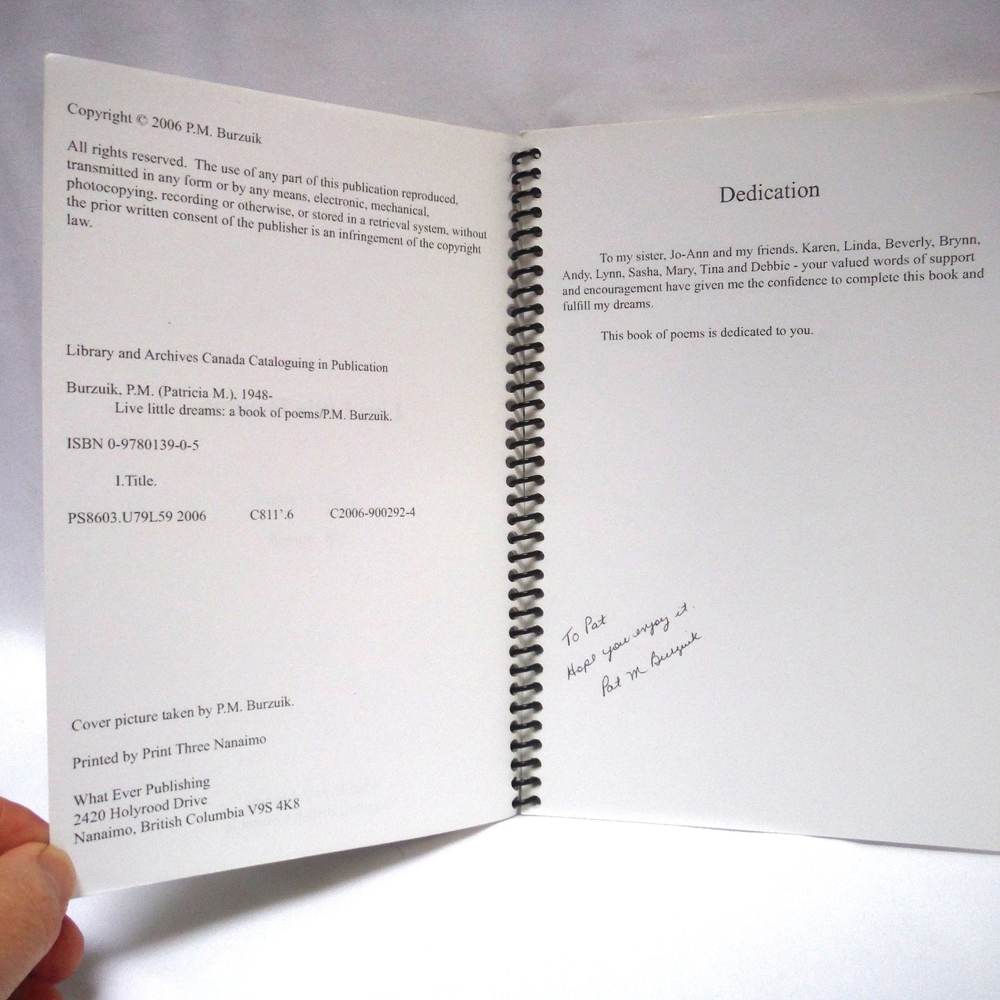 LOVE LITTLE DREAMS, A Book of Poems by P. M. Burzuik (1st Ed. SIGNED)
