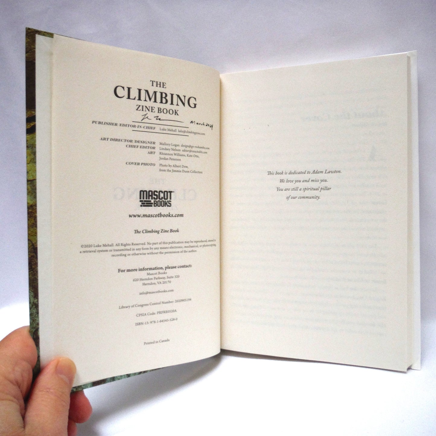 THE CLIMBING ZINE BOOK, Favourite Essays From Volumes 1-11, by Luke Mehall (1st Ed. SIGNED)