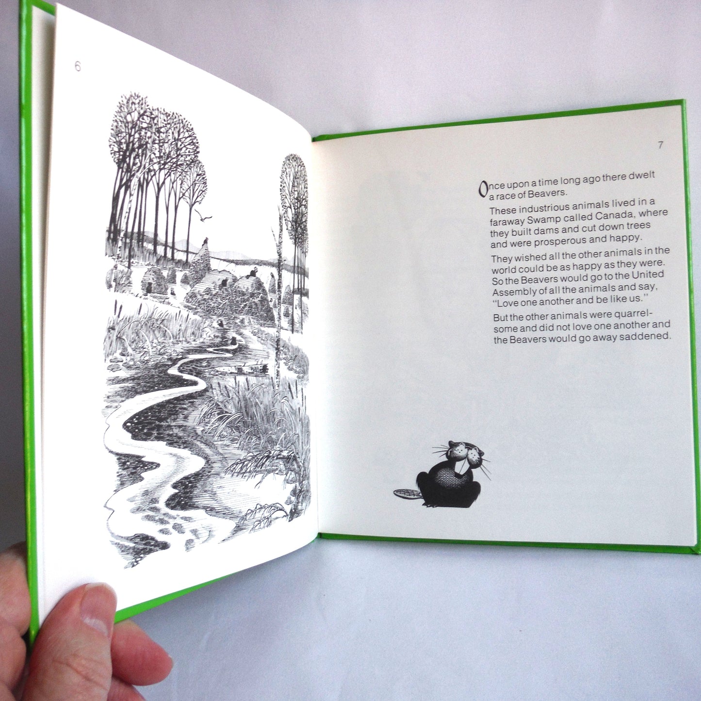 FROG FABLES & BEAVER TAILS, Political Humour by Stanley Burke, Illustrations by Roy Peterson (1973 1st Ed.)